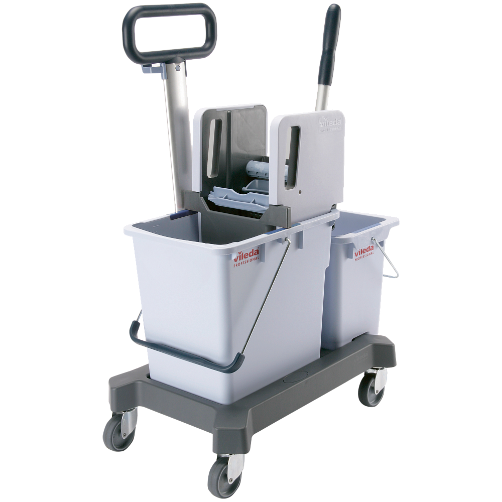 Система двухведерная КомбиСпид Про 25 л и 10 л на платформе с вертикальным отжимом, с транспортировочной ручкой