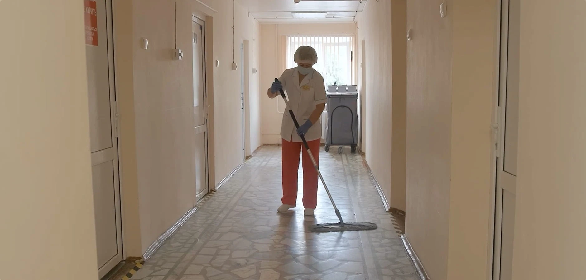 Система уборки Свеп Про в Республиканской инфекционной клинической больнице, г. Уфа Система уборки Свеп Про в Республиканской инфекционной клинической больнице, г. Уфа