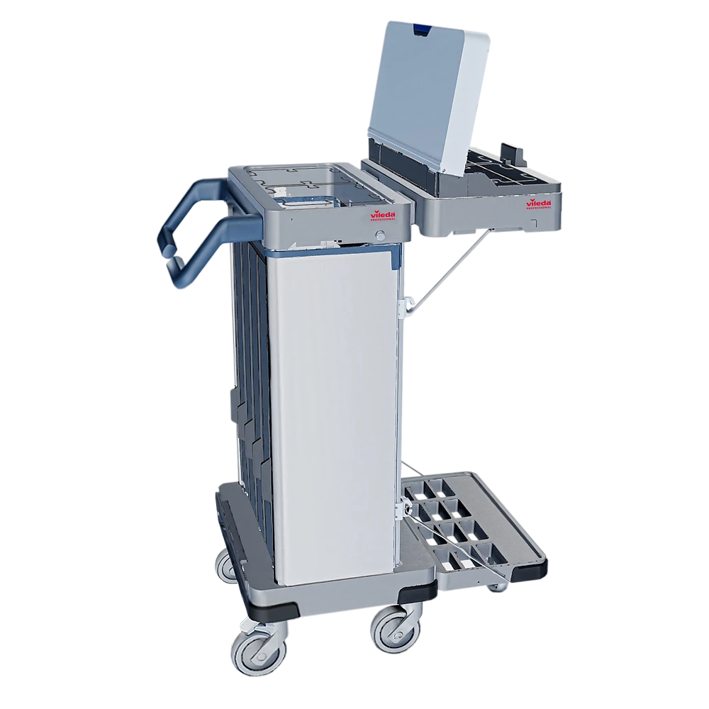 Стойка-тележка медицинская со стопором и дверцами, с принадлежностями СТММ-АС