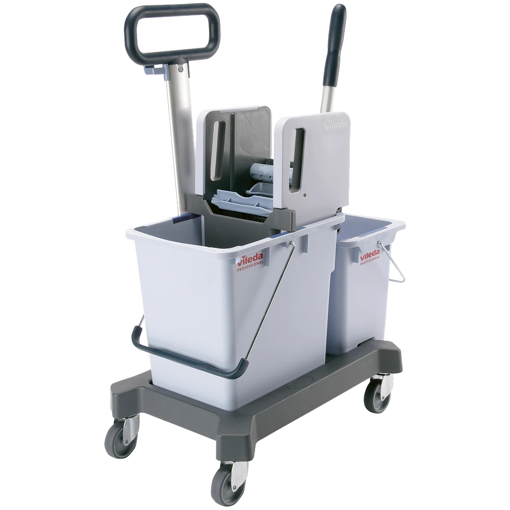 Система двухведерная КомбиСпид Про 25 л и 10 л на платформе с вертикальным отжимом, с транспортировочной ручкой