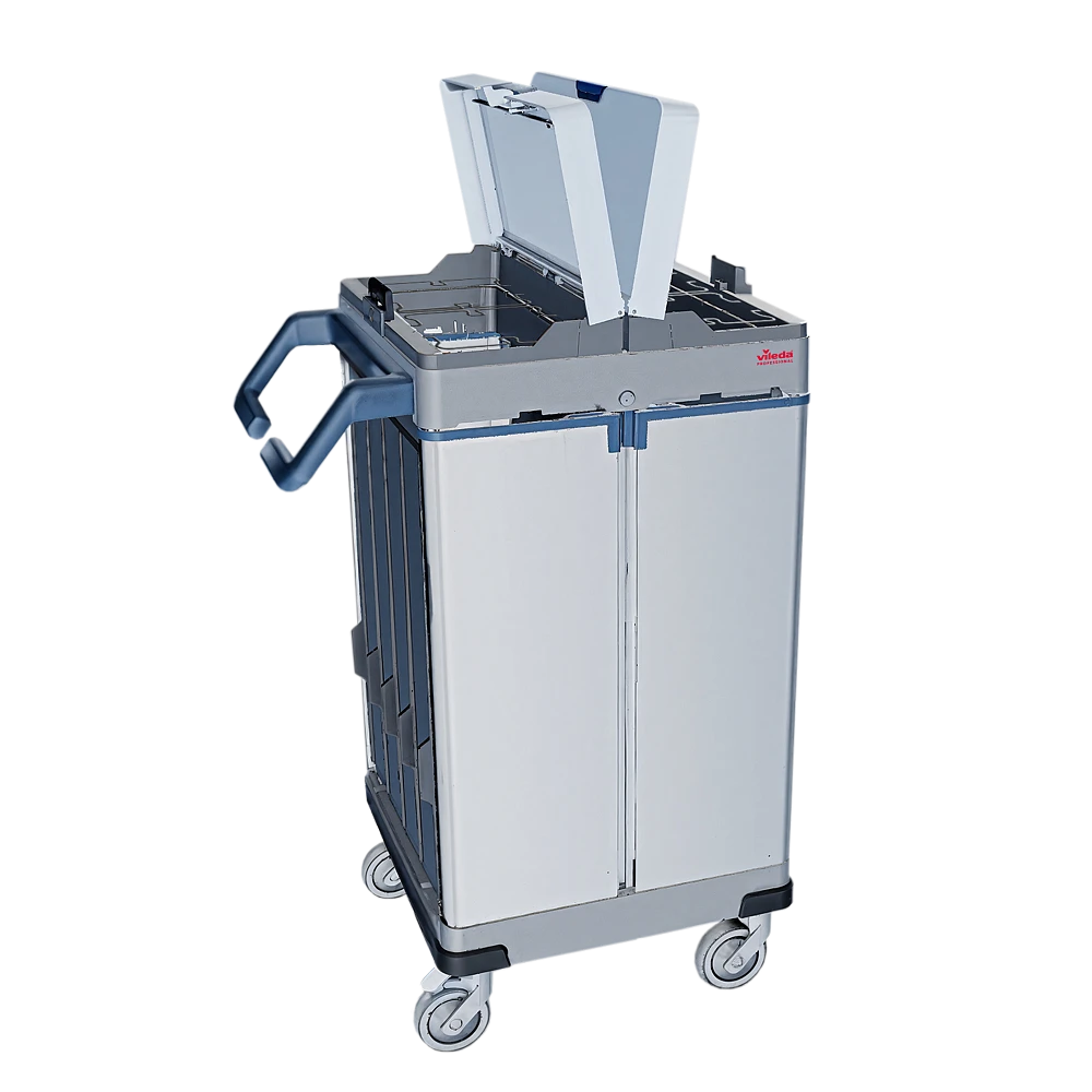 Стойка-тележка медицинская со стопором и дверцами, с принадлежностями СТММ-СБО