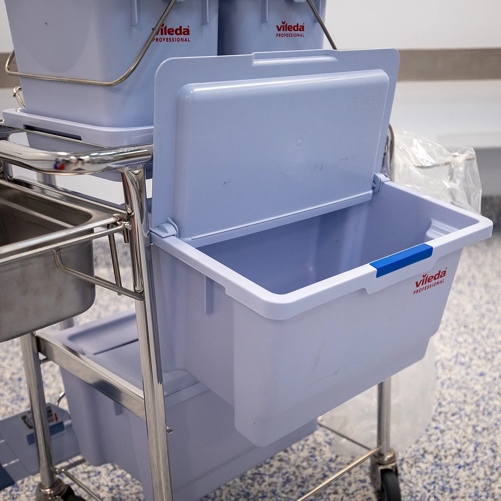 Тележка суперкомпактная электрополированная для Чистых Помещений на базе Свеп Про Тележка суперкомпактная электрополированная для Чистых Помещений на базе Свеп Про