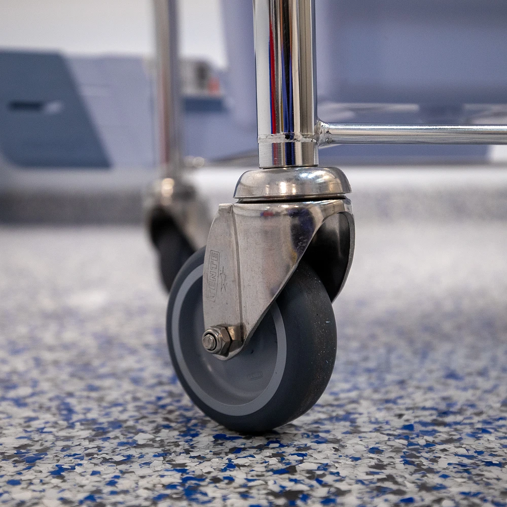 Тележка суперкомпактная электрополированная для Чистых Помещений на базе Свеп Про