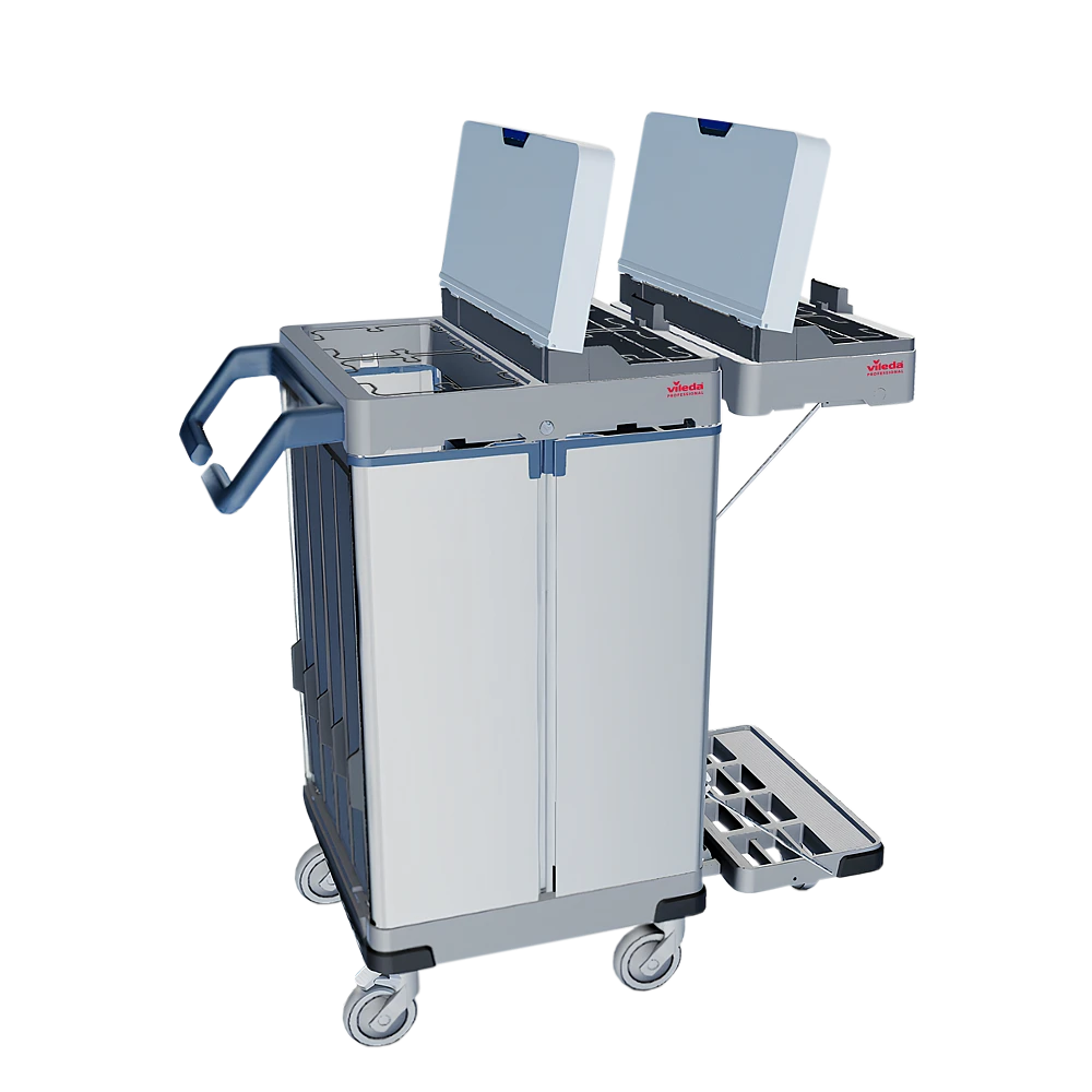 Стойка-тележка медицинская со стопором и дверцами, с принадлежностями СТММ-СС