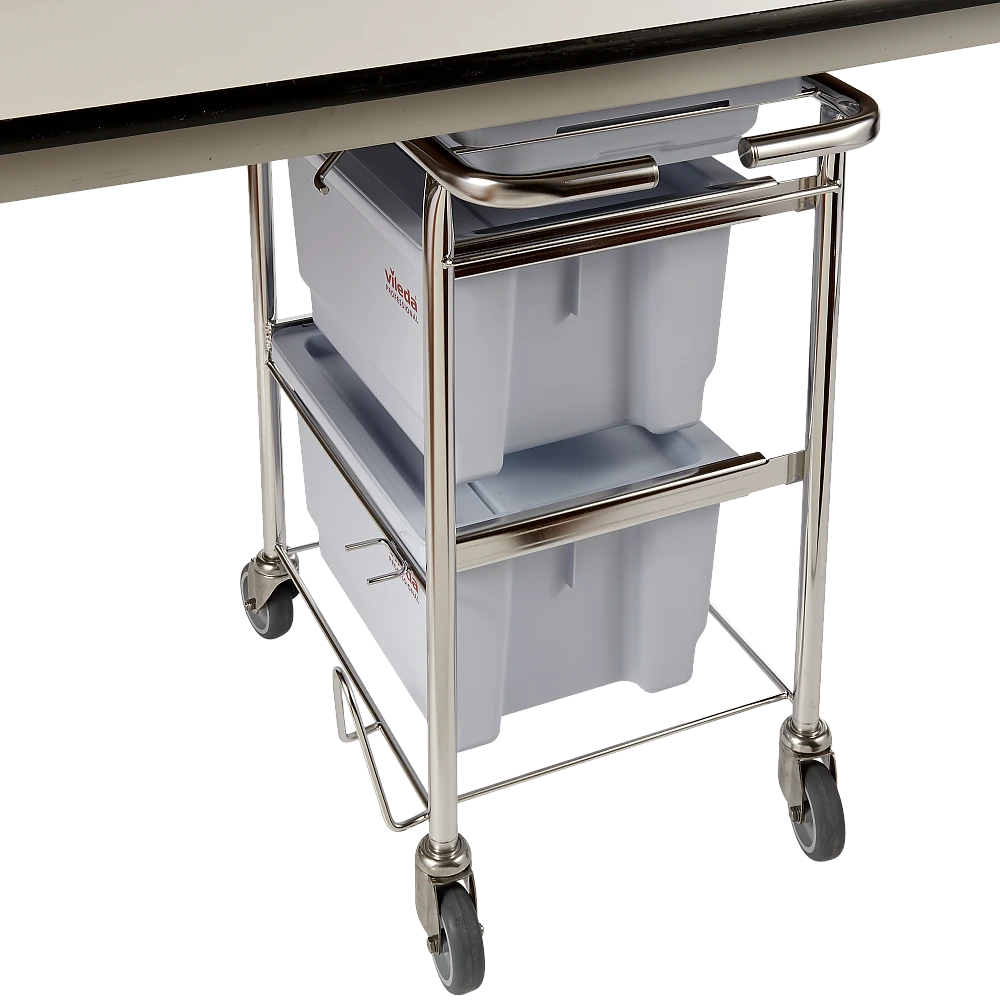 Тележка суперкомпактная электрополированная для Чистых Помещений на базе Свеп Про Тележка суперкомпактная электрополированная для Чистых Помещений на базе Свеп Про