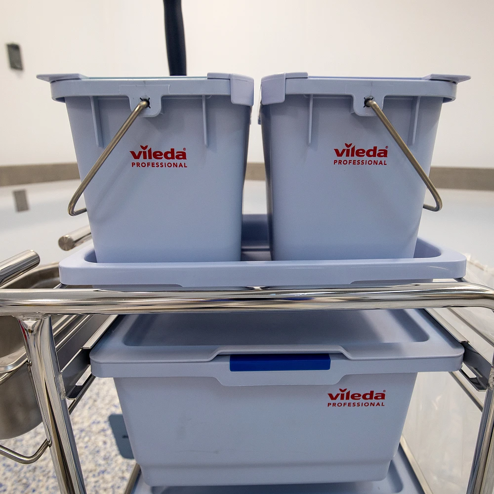 Тележка суперкомпактная электрополированная для Чистых Помещений на базе Свеп Про