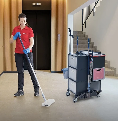 Маленькая тележка – большие возможности – встречайте Шопстер от Vileda Professional Маленькая тележка – большие возможности – встречайте Шопстер от Vileda Professional