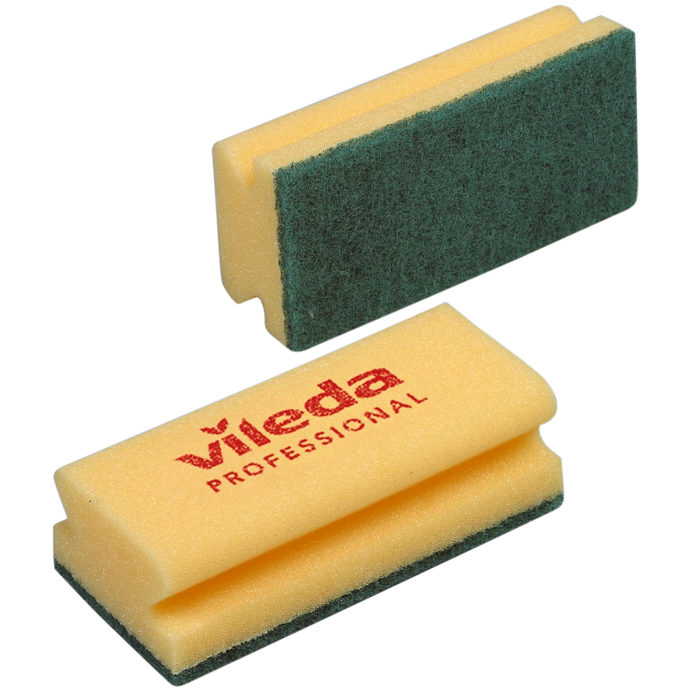 Губка Средняя жесткость, зеленый абразив